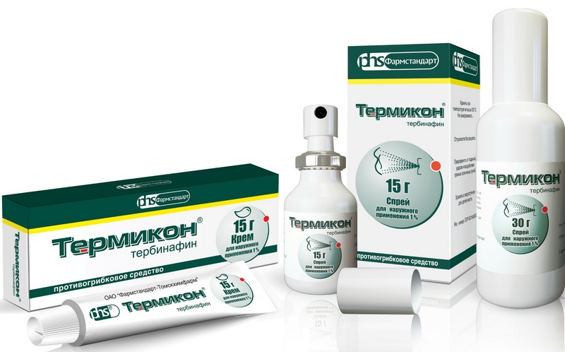 Спрей и мазь Термикон от грибка ногтей: инструкция по применению